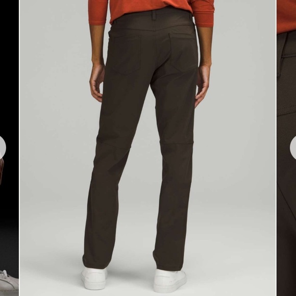 Lululemon Pants ABC Warpstreme Classic Men 36x33 Dark Olive Taper Stretch M5ADFS - Picture 5 of 16